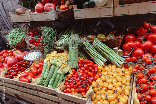 Wallpaper Mural Traditional fruit and vegetable shop in the historic center of Florence, Tuscany bustling with local produce Torontodigital.ca