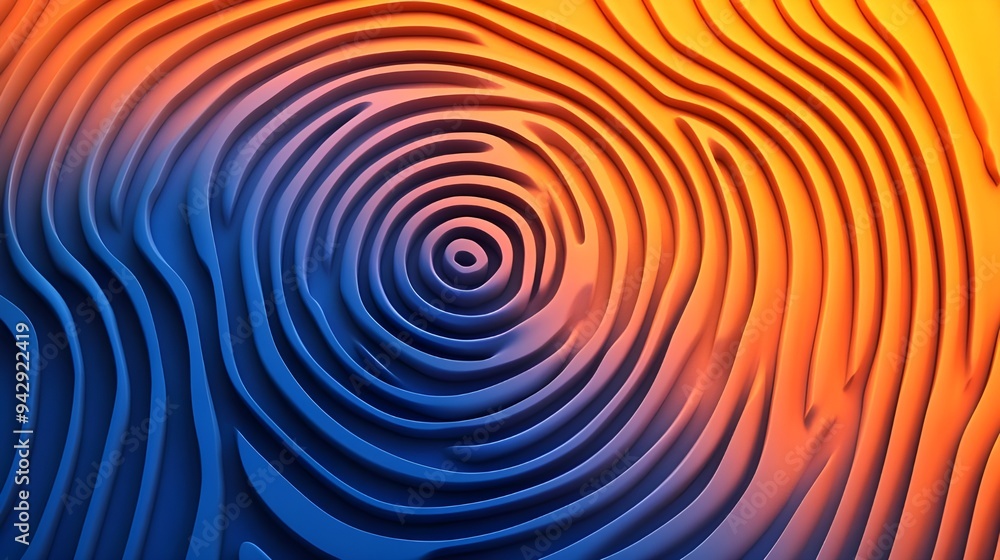 Abstract Blue and Orange Curved Lines Pattern. Abstract Blue and Orange Curved Lines Pattern.
