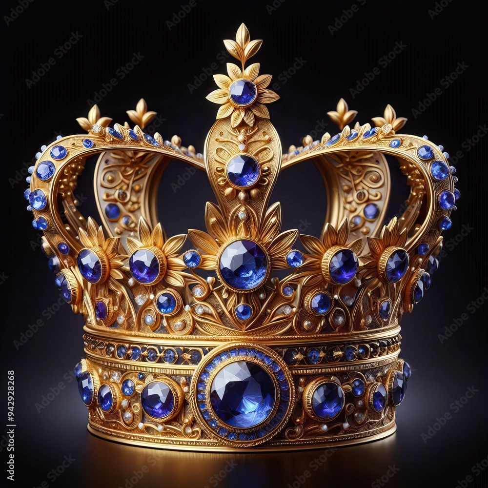 gold crown and world's most rare gemstones hand crafted. generative AI tools gold crown and world's most rare gemstones hand crafted. generative AI tools