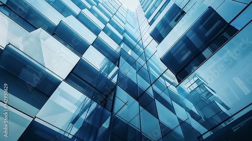 Wallpaper Mural An abstract corporate background with geometric shapes in shades of blue and gray, designed to convey professionalism and modernity, suitable for presentations or reports. 8k UHD, suitable for  Torontodigital.ca