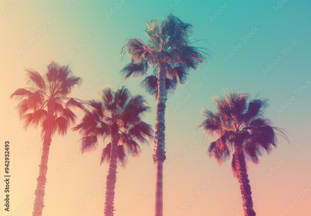 Palm Trees in Sunset Palm Trees in Sunset