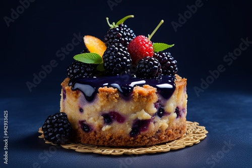 cheesecake with berries