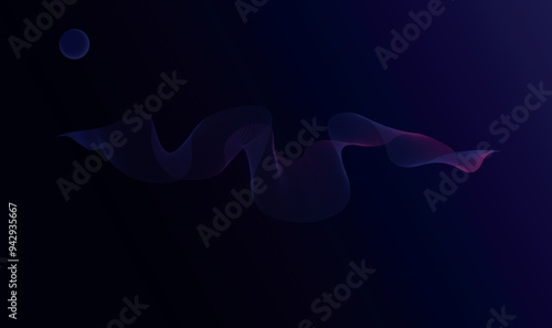 amazing waves in dark space