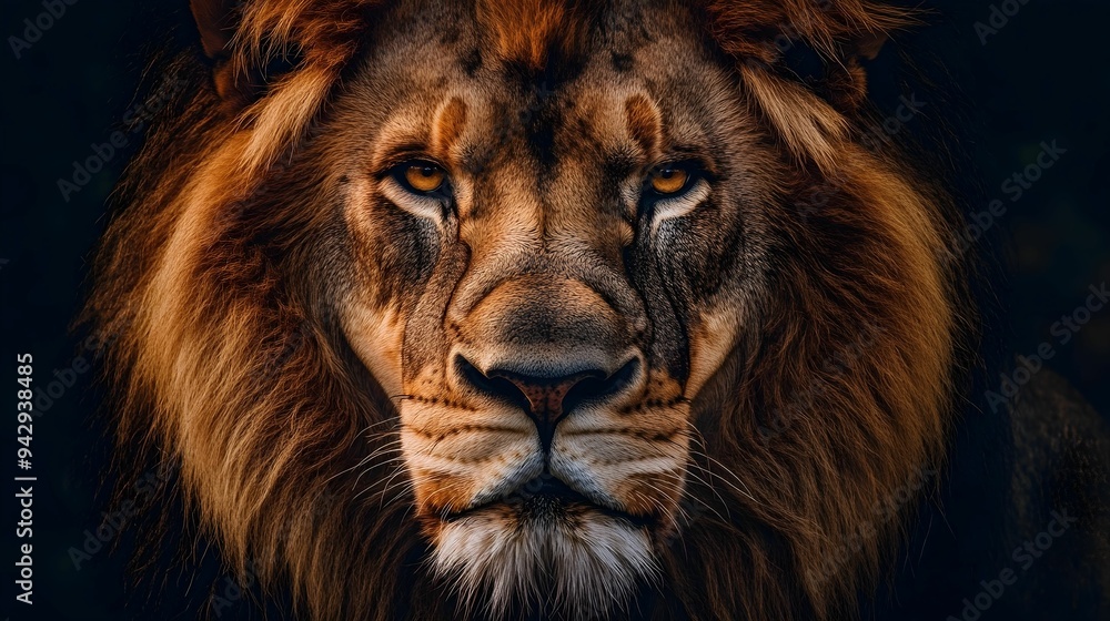 Naklejka premium LION. ILLUSTRATION CONCEPT