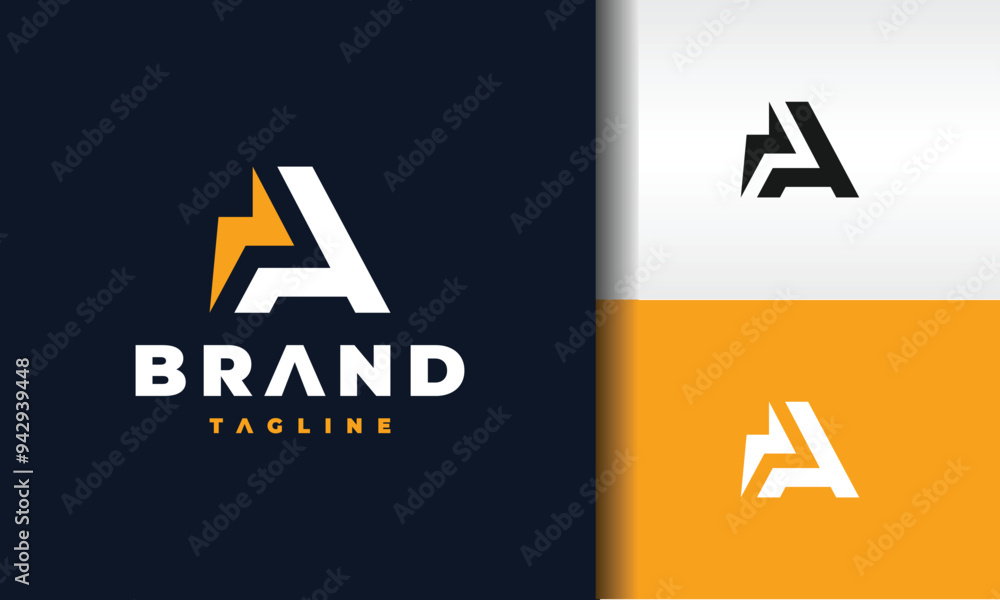 letter A lighting logo letter A lighting logo