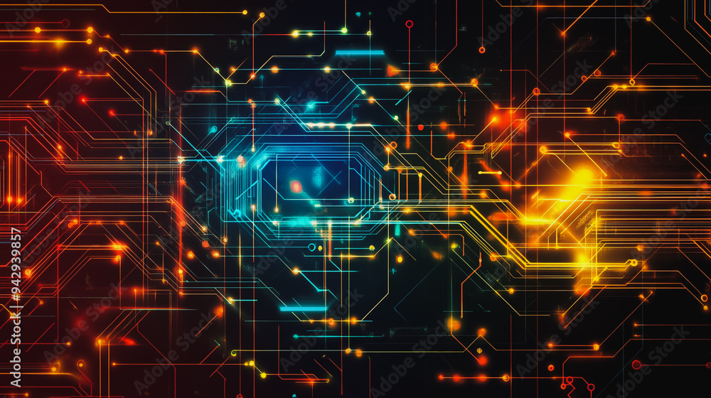 Abstract business connection of lines from nodes It is connected to endless nodes and represents the innovation of communication cyber security in the network backgroun Abstract business connection of lines from nodes It is connected to endless nodes and represents the innovation of communication cyber security in the network backgroun