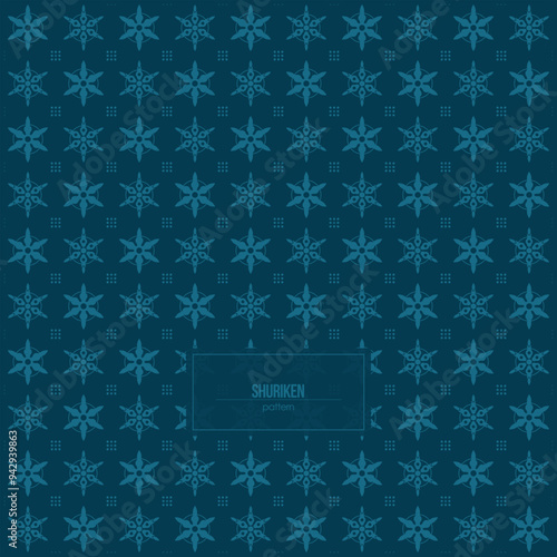 shuriken shape pattern with additional simple ornaments and dark background