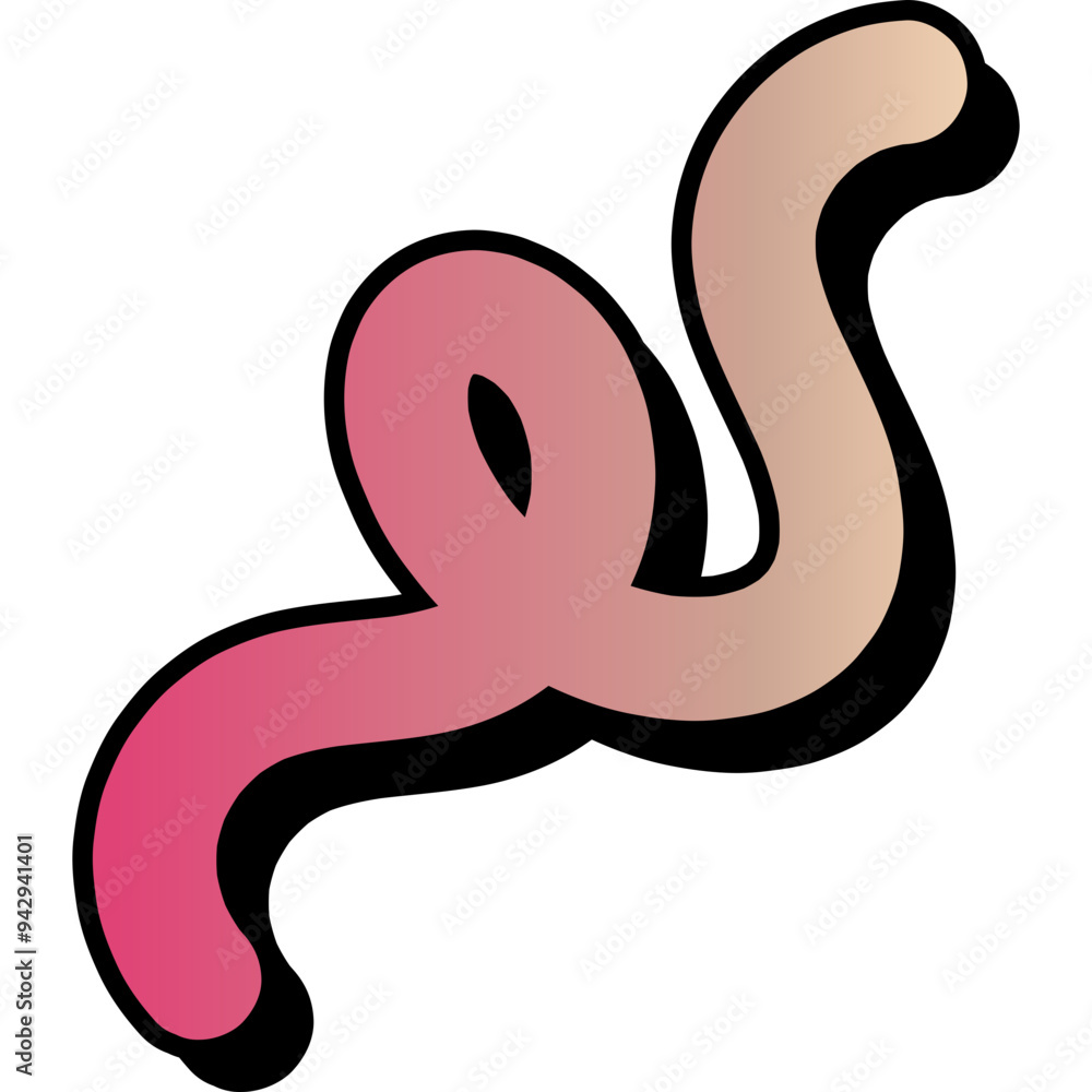 Retro Style Colorful Squiggly Element Retro Style Colorful Squiggly Element