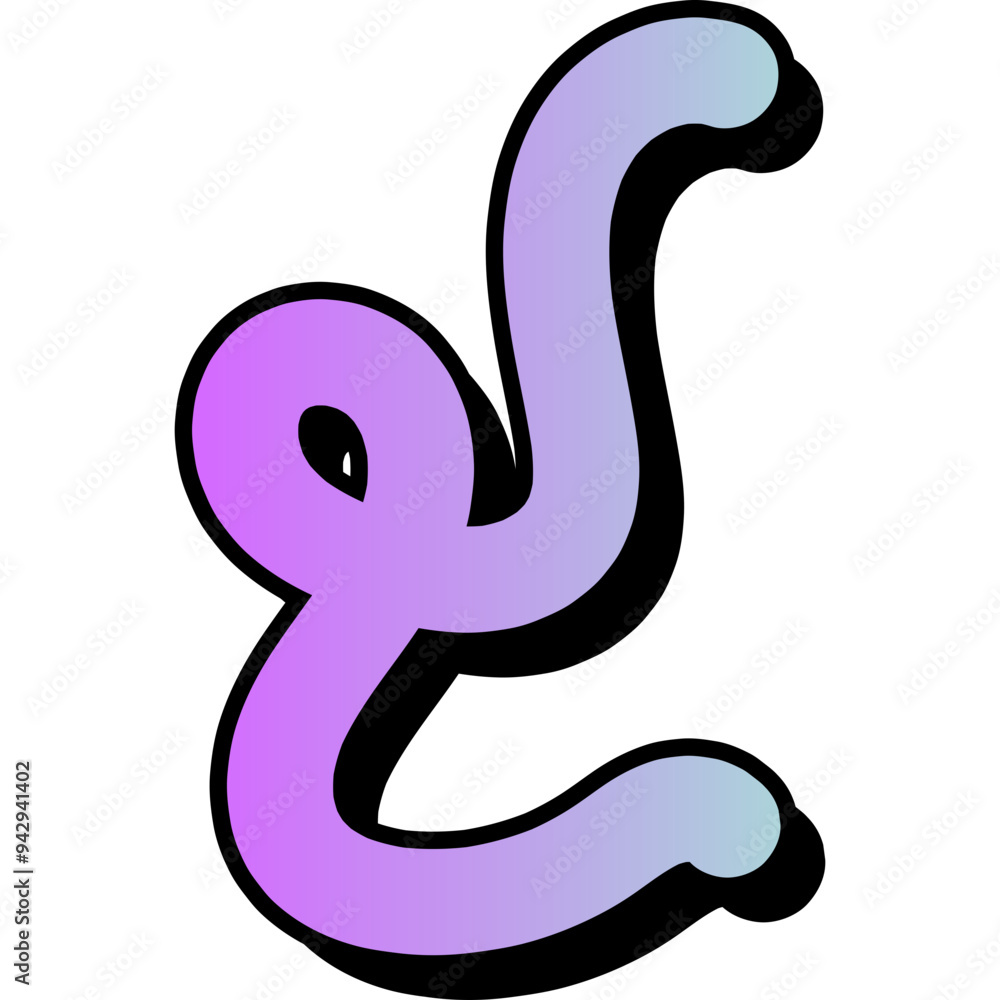 Obraz premium Retro Style Colorful Squiggly Element