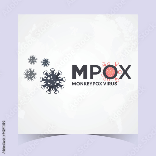 Monkeypox or mpox is a virus that infects humans through transmission from animals. web banner, header, and background cover for orthopoxvirus infectious zoonotic diseases