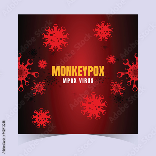 Monkeypox or mpox is a virus that infects humans through transmission from animals. web banner, header, and background cover for orthopoxvirus infectious zoonotic diseases