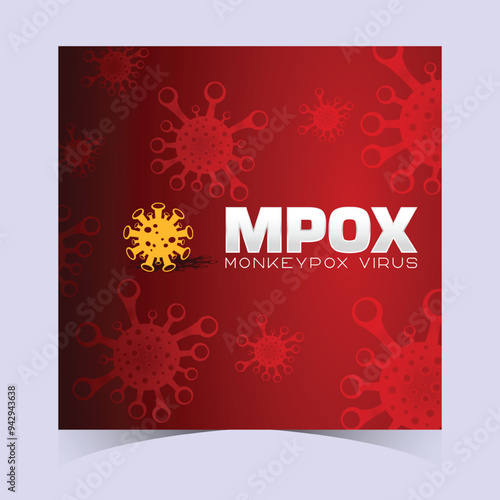 Monkeypox or mpox is a virus that infects humans through transmission from animals. web banner, header, and background cover for orthopoxvirus infectious zoonotic diseases