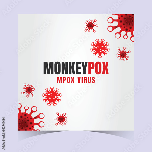 Monkeypox or mpox is a virus that infects humans through transmission from animals. web banner, header, and background cover for orthopoxvirus infectious zoonotic diseases
