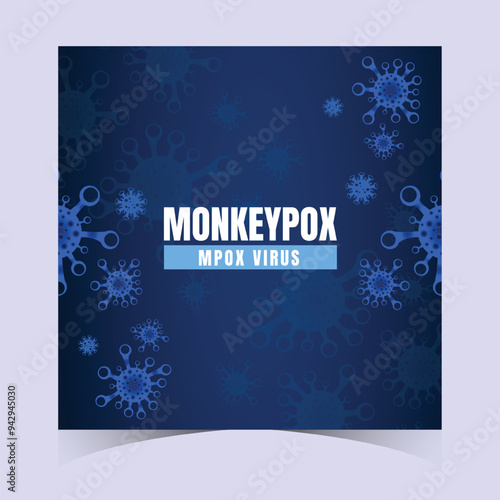 Monkeypox or mpox is a virus that infects humans through transmission from animals. web banner, header, and background cover for orthopoxvirus infectious zoonotic diseases