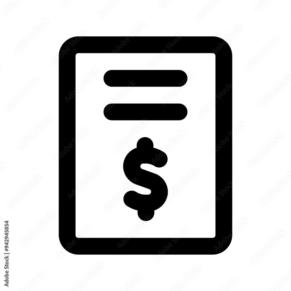 invoice line icon invoice line icon
