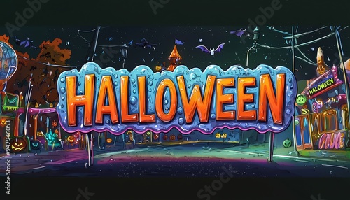 Spooky carnival scene sets the stage for bubbly cartoon 