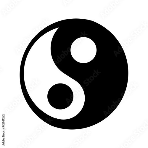 yin yang glyph icon