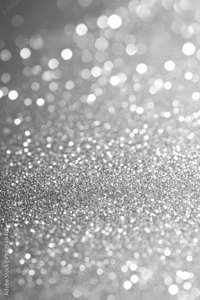 Sparkling Silver Bokeh Background with Defocused Glittering Lights for Festive and Elegant Designs Sparkling Silver Bokeh Background with Defocused Glittering Lights for Festive and Elegant Designs