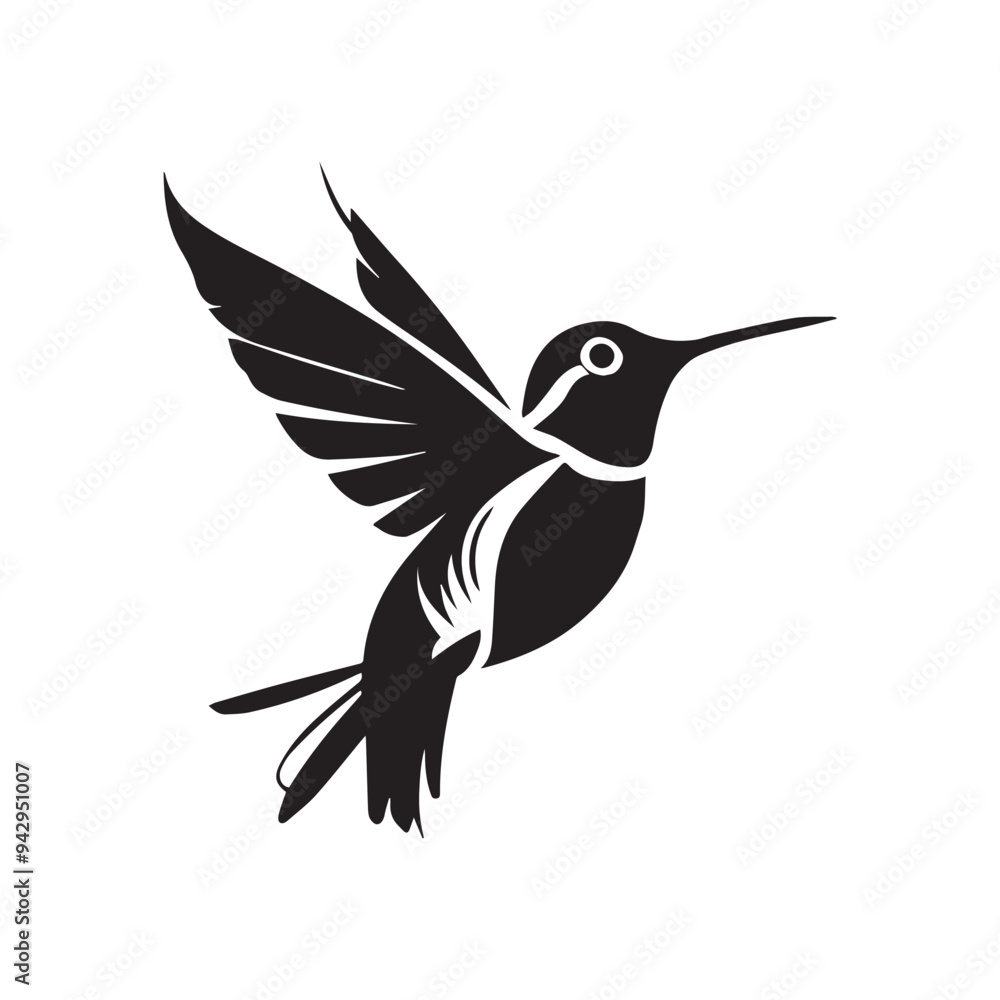 Fototapeta premium Hummingbird Symbol with Elegance Contemporary 