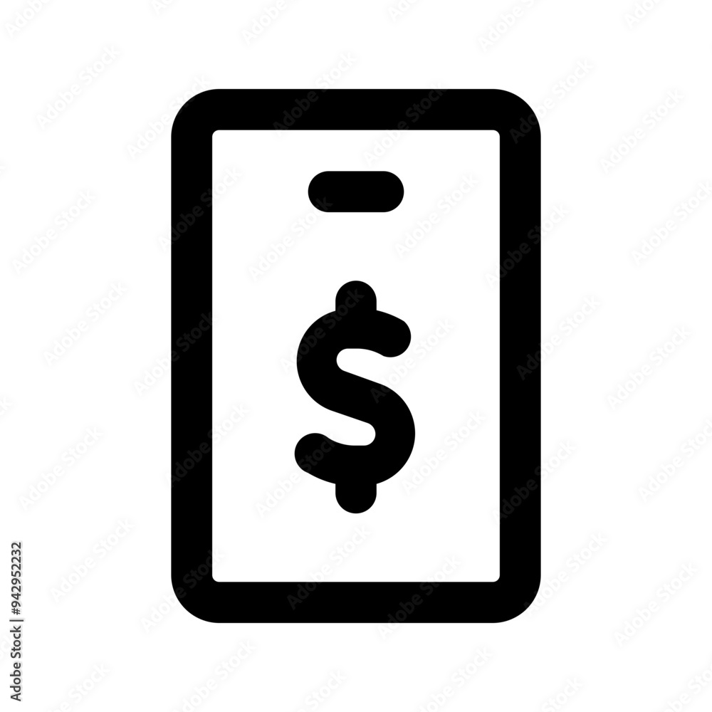 mobile payment glyph icon mobile payment glyph icon