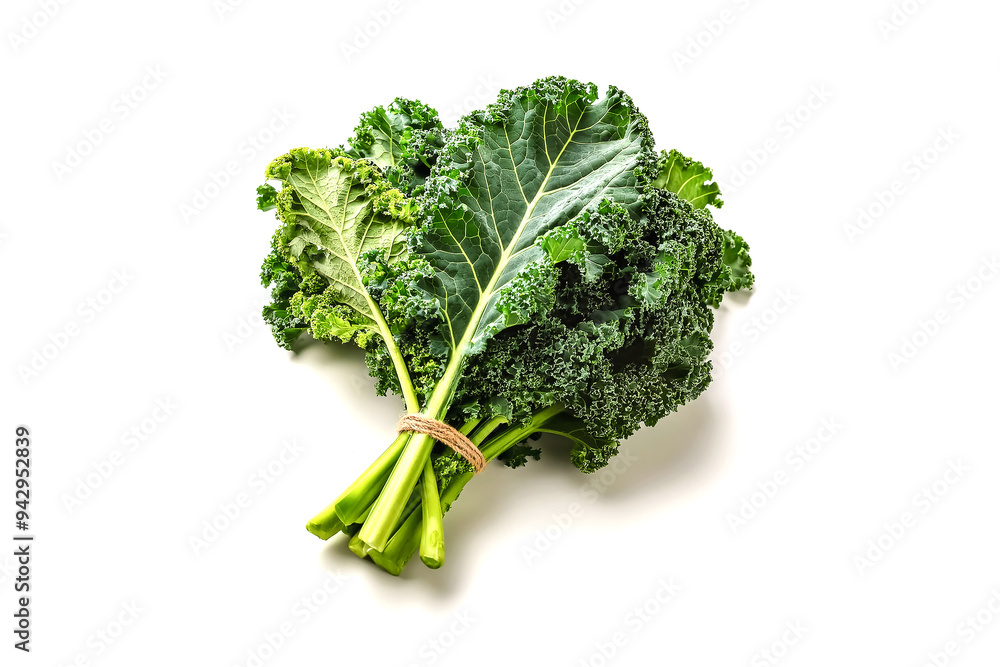 Fresh kale organic isolated on white background Fresh kale organic isolated on white background