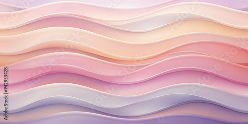 Pastel Dreamwaves: Serene pastel hues blend seamlessly in this abstract background, forming gentle, flowing waves.    photo