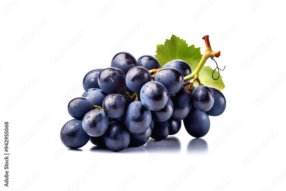 A Fresh Grapes Isolated on White Background A Fresh Grapes Isolated on White Background