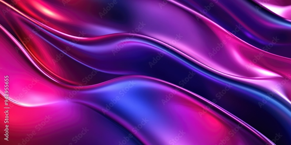 Fototapeta premium Abstract Purple and Pink Fluid Waves