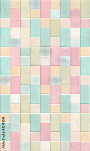 Pastel Checkerboard Chic: A seamless pattern of soft pink, blue, and yellow squares forms a delightful and versatile background. 