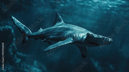 Hammerhead Shark Underwater