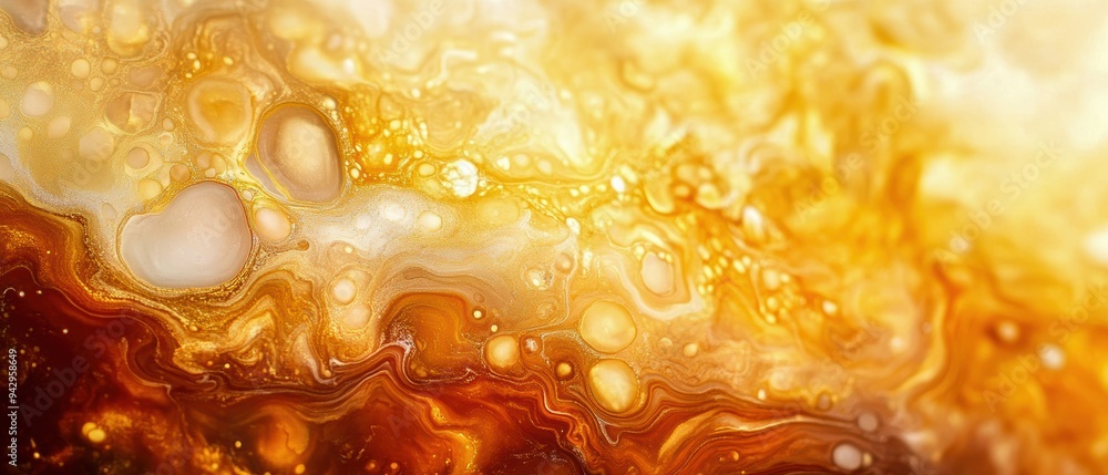 Swirling abstract marbling of oil and acrylic paint, with rich golds and deep reds, perfect for an elegant and luxurious art wallpaper Swirling abstract marbling of oil and acrylic paint, with rich golds and deep reds, perfect for an elegant and luxurious art wallpaper