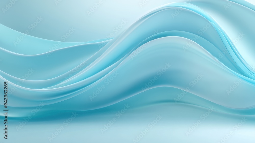 A blue wave with a white background. The blue color is very bright and the wave is very long A blue wave with a white background. The blue color is very bright and the wave is very long