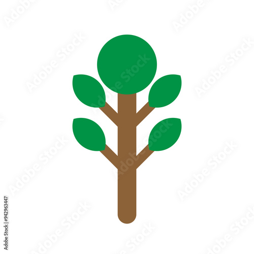 Tree icon vector. Plant illustration sign. Garden symbol or logo.