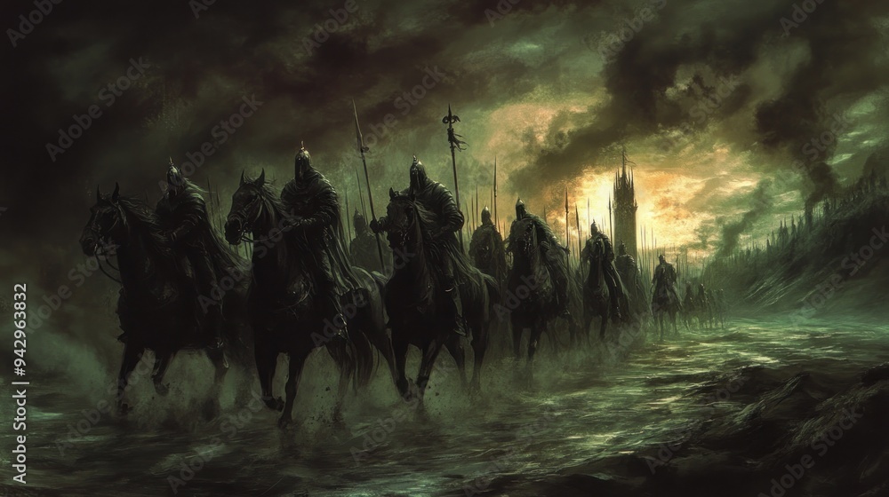 Dark Riders in a Grim Landscape Dark Riders in a Grim Landscape
