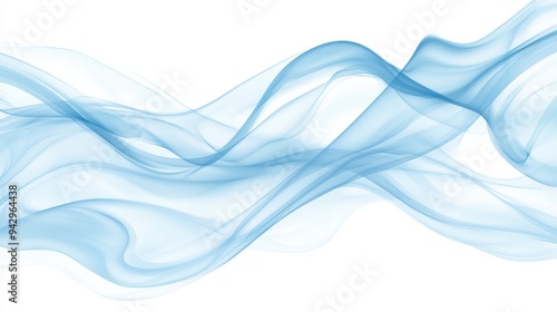 A blue wave with white background. The blue color of the wave is very vivid and it looks like it's moving