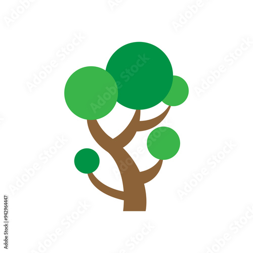 Tree icon vector. Plant illustration sign. Garden symbol or logo.
