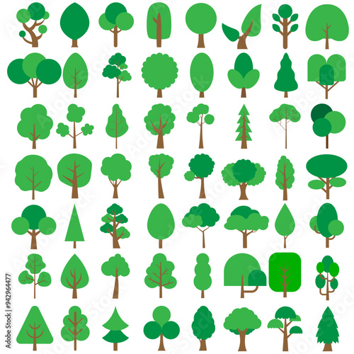Plant illustration sign collection. tree icon vector cet. trees symbol.