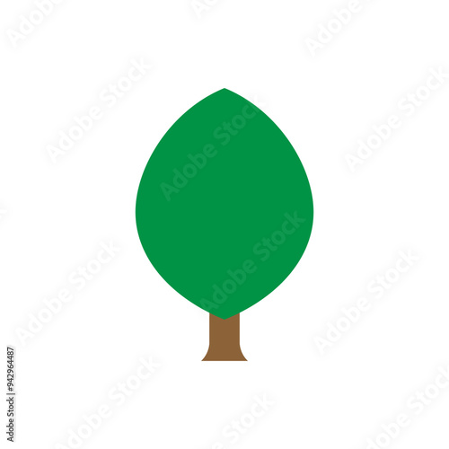 Tree icon vector. Plant illustration sign. Garden symbol or logo.
