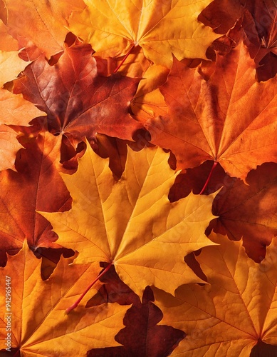 Wallpaper Mural Golden Maple Leaves in Autumn: Perfect Fall Background" Torontodigital.ca