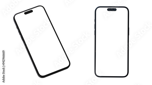 Mockup smart phone new generation and advertisement screen Transparent and Clipping Path	