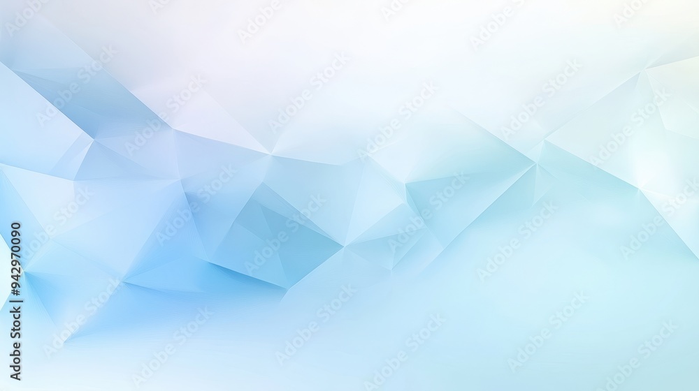 Obraz premium A blue and white background with a lot of triangles. The background is very light and airy