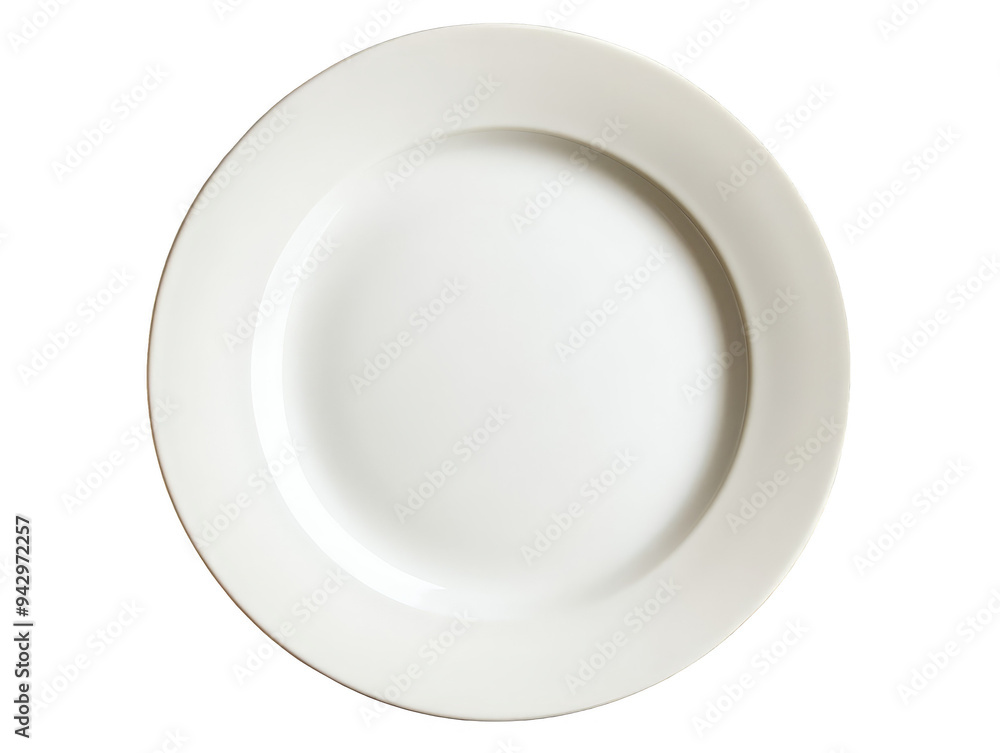 White ceramic dinner plate isolated transparent background White ceramic dinner plate isolated transparent background