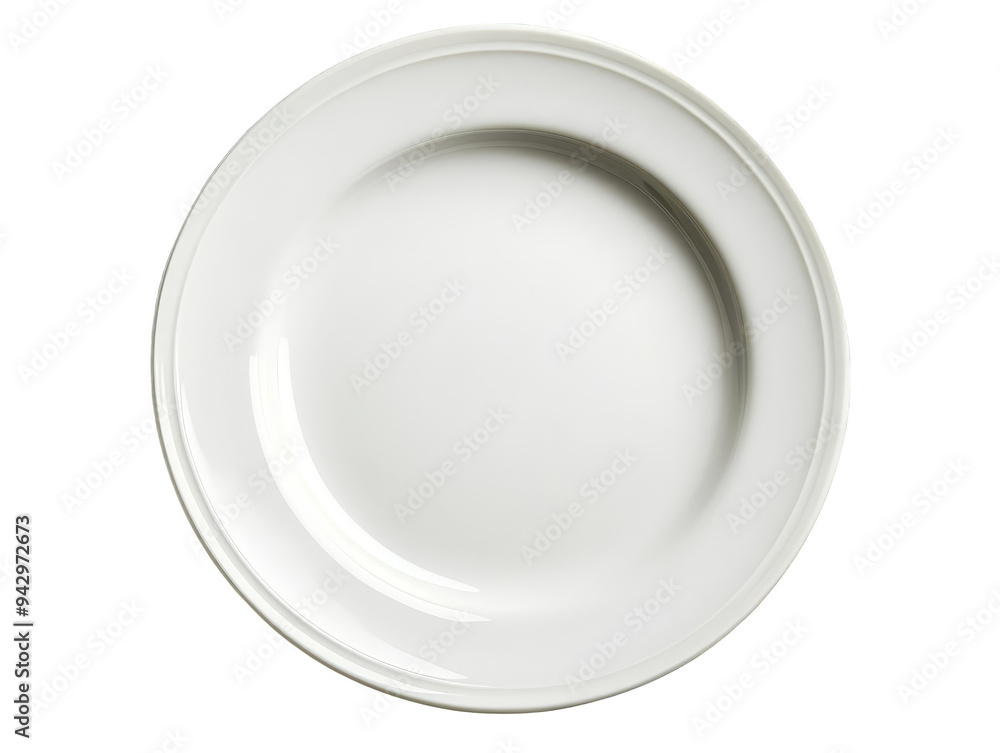 White Porcelain Plate with Rim Empty Dinner Plate Serving Dish Tableware Kitchenware White Porcelain Plate with Rim Empty Dinner Plate Serving Dish Tableware Kitchenware