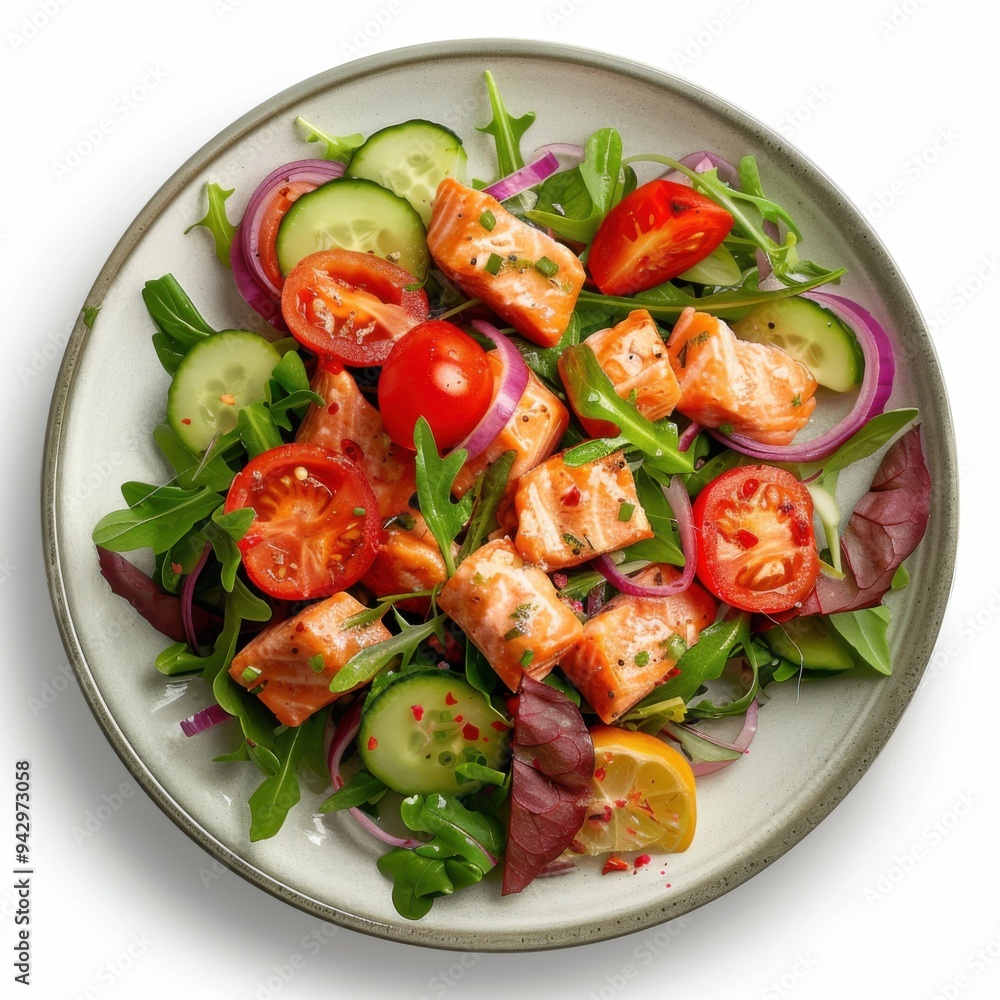 Fresh Salmon Salad Plate Fresh Salmon Salad Plate