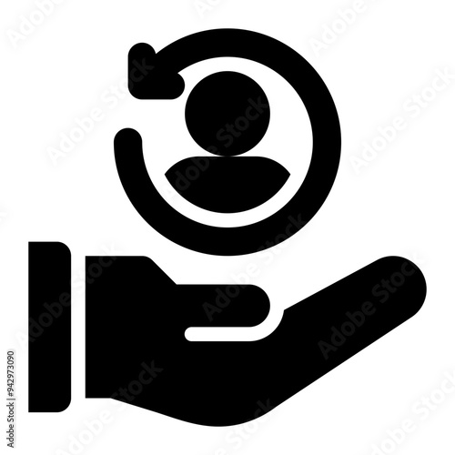 customer retention, retention, customer loyalty, crm, loyal customer, customer solid or glyph icon