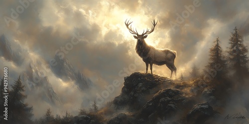 silhouette of a deer