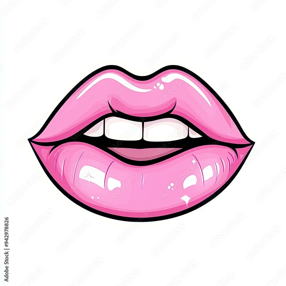 Explore vibrant cartoon lips designs on a clean, white background that pop with color and fun. Perfect for creative projects Explore vibrant cartoon lips designs on a clean, white background that pop with color and fun. Perfect for creative projects