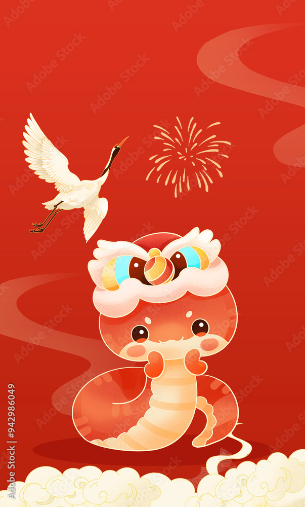 Fototapeta premium chinese new year snake
