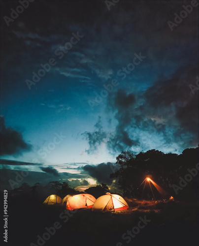 tent in the night