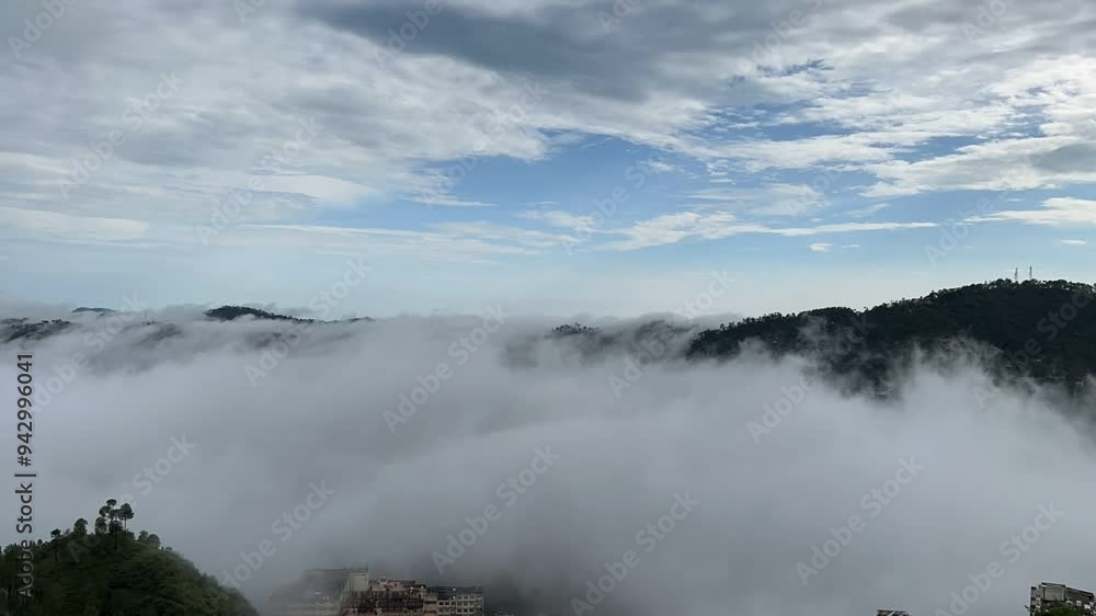 Fog in the Mountains Solan Highway India Fog in the Mountains Solan Highway India